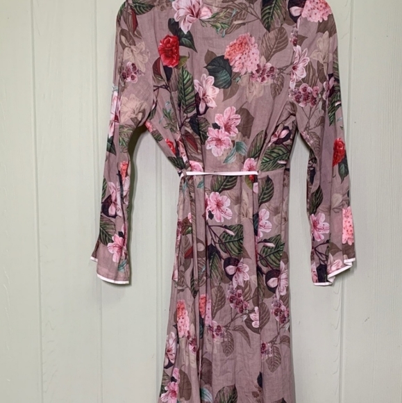 Johnny Was Kimono Wrap Hydrangea Printed Dress - Picture 16 of 16